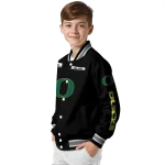 customized oregon ducks american flag skull black varsity jacket best selling