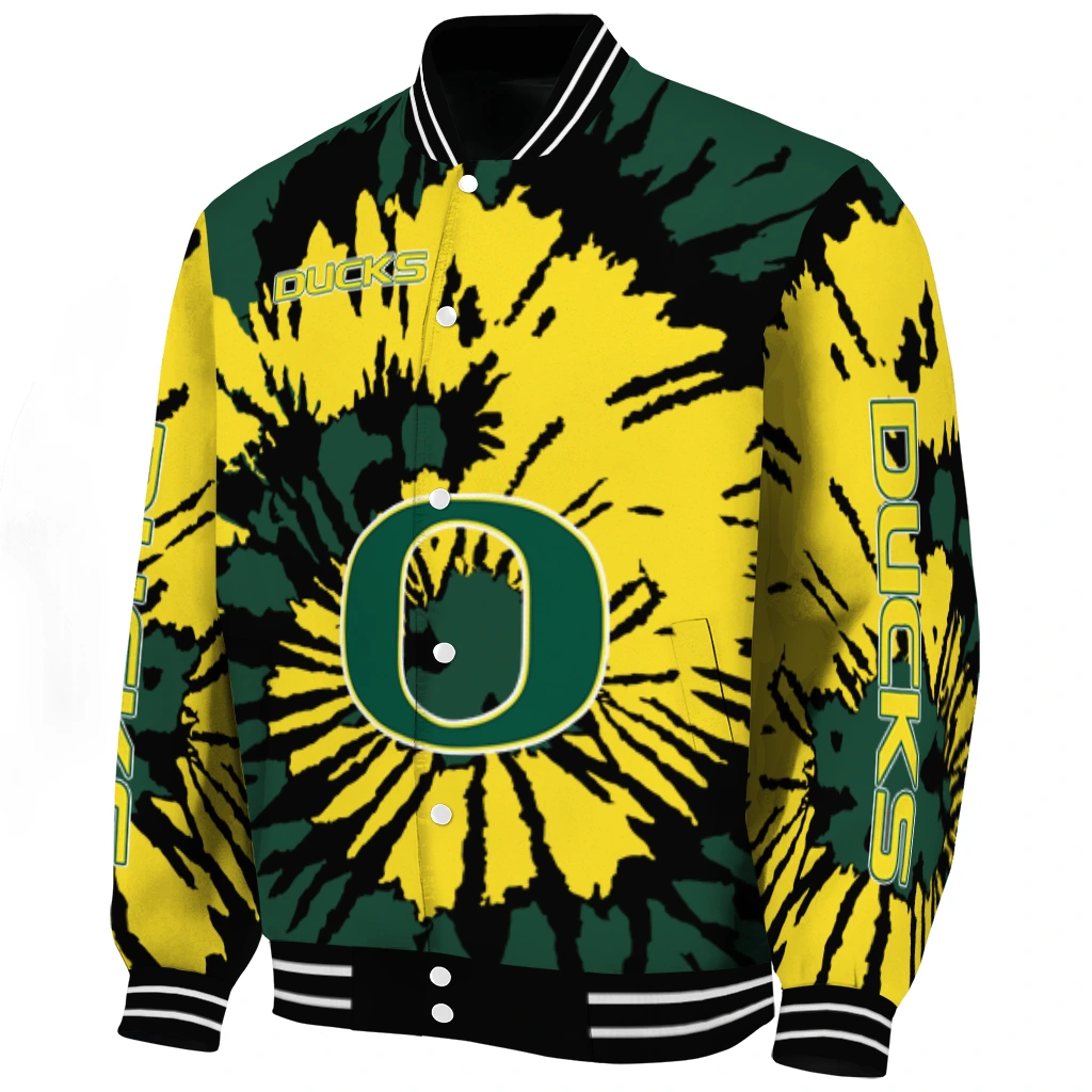customized oregon ducks burst splatter green varsity jacket best selling customized oregon ducks burst splatter green varsity jacket best selling