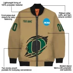 customized oregon ducks claw effect beige bomber jacket best selling
