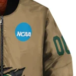 customized oregon ducks claw effect beige bomber jacket best selling