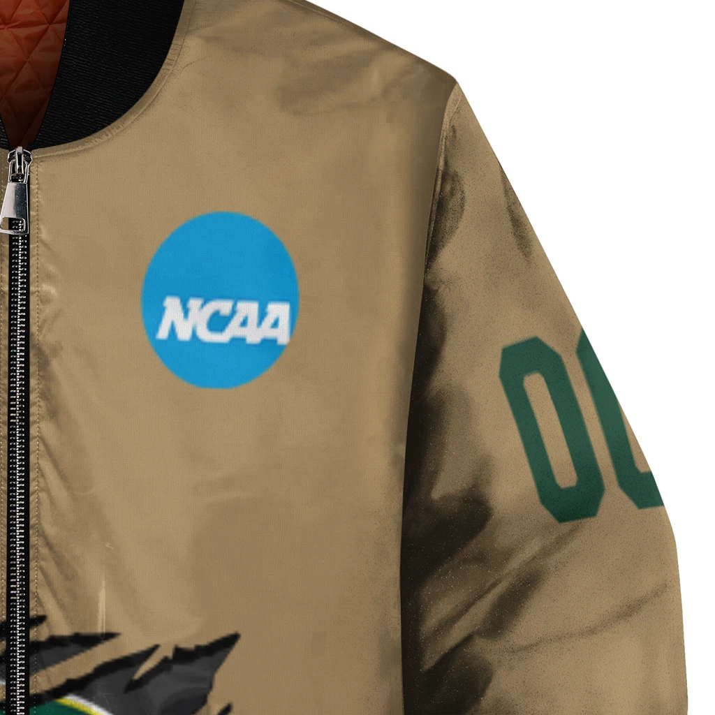 customized oregon ducks claw effect beige bomber jacket premium grade customized oregon ducks claw effect beige bomber jacket premium grade