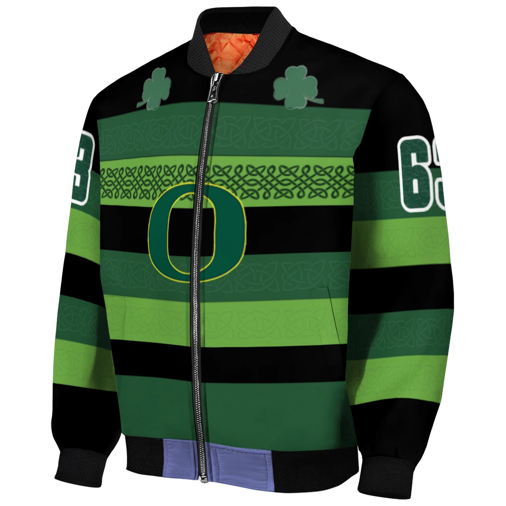 customized oregon ducks clover green lines green black bomber jacket fashion forward customized oregon ducks clover green lines green black bomber jacket fashion forward