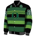 customized oregon ducks clover green lines green black varsity jacket best selling
