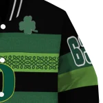 customized oregon ducks clover green lines green black varsity jacket best selling