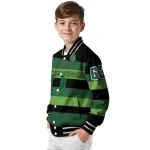 customized oregon ducks clover green lines green black varsity jacket best selling