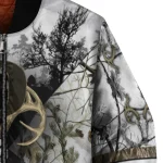 customized oregon ducks deer skull camouflage white bomber jacket best selling