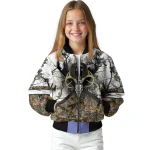 customized oregon ducks deer skull camouflage white bomber jacket best selling