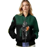 customized oregon ducks groot football green black bomber jacket best selling