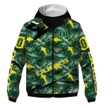 customized oregon ducks shark art green windbreaker jacket best selling