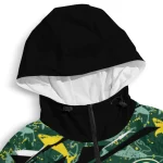 customized oregon ducks shark art green windbreaker jacket best selling