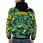customized oregon ducks shark art green windbreaker jacket best selling