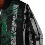 customized oregon ducks star stripes green black bomber jacket best selling