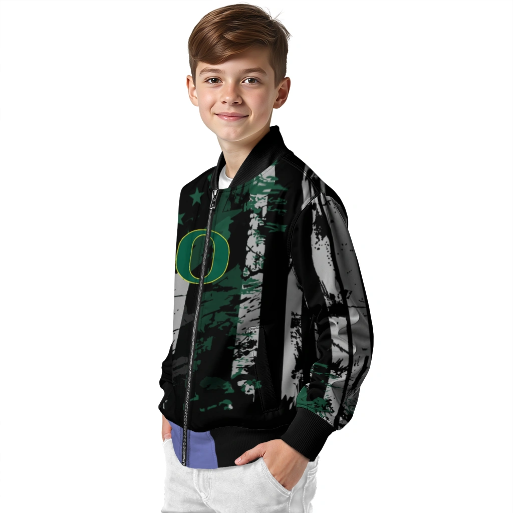 customized oregon ducks star stripes green black bomber jacket trendy customized oregon ducks star stripes green black bomber jacket trendy