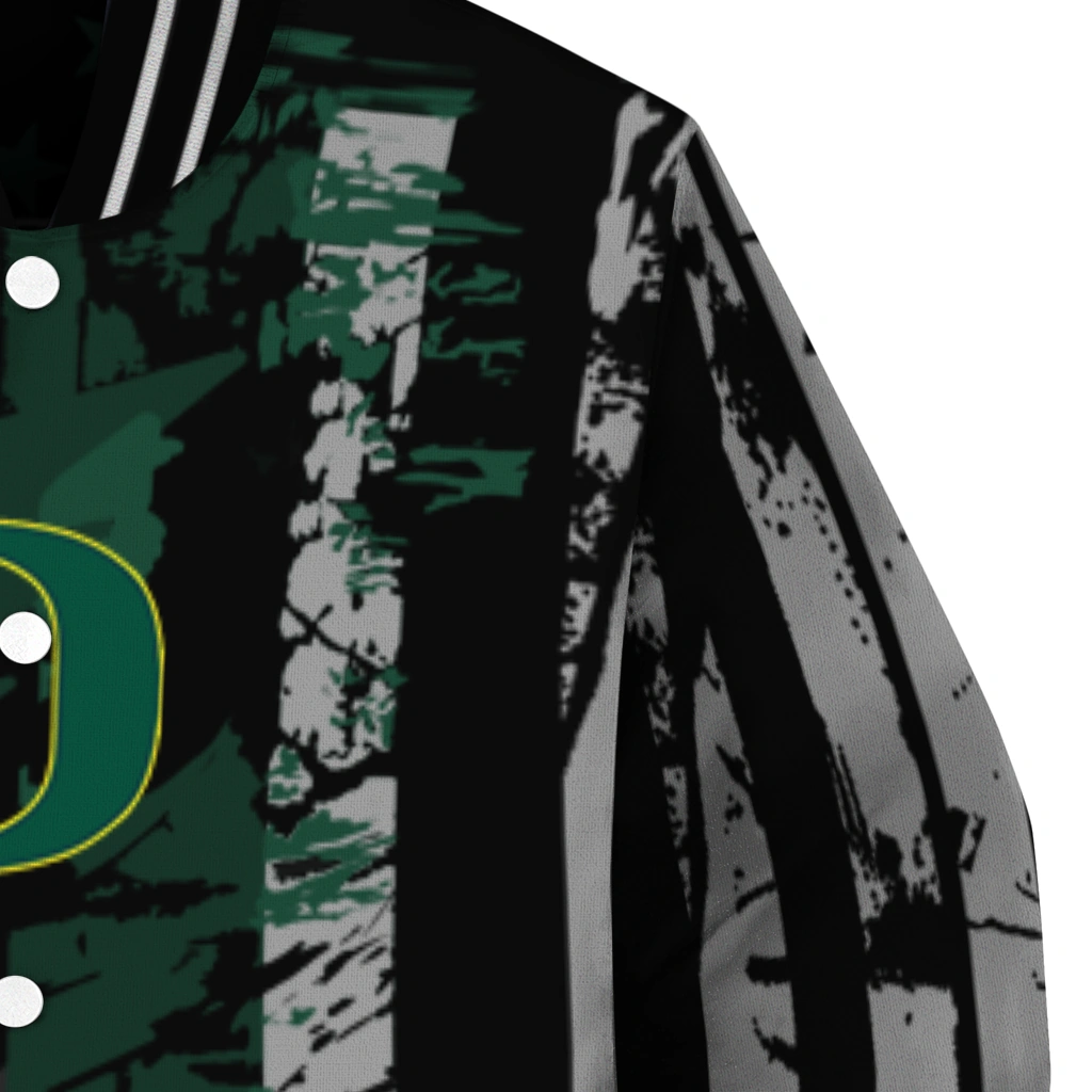 customized oregon ducks star stripes green black varsity jacket premium grade customized oregon ducks star stripes green black varsity jacket premium grade