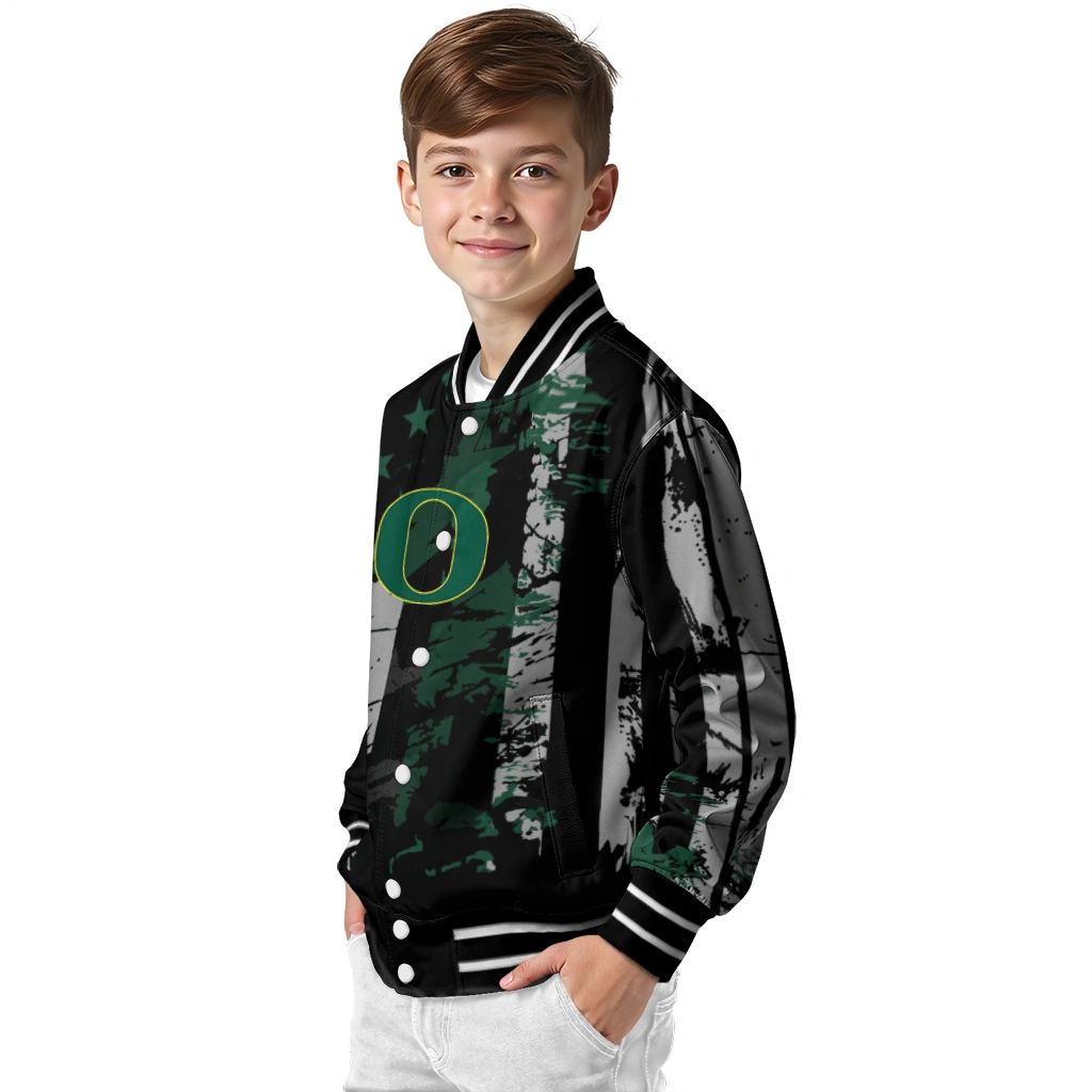 customized oregon ducks star stripes green black varsity jacket trendy customized oregon ducks star stripes green black varsity jacket trendy