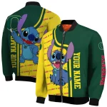 customized oregon ducks stitch laughing green bomber jacket best selling