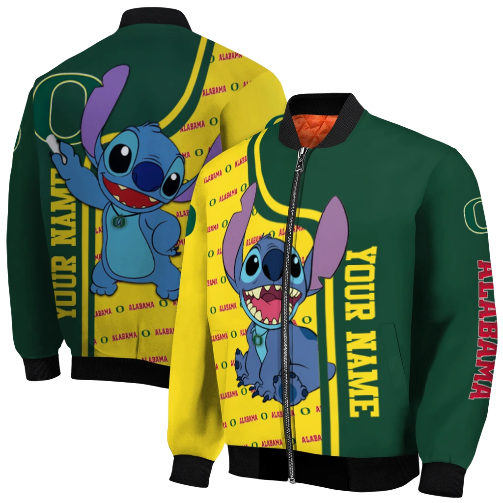 customized oregon ducks stitch laughing green bomber jacket best selling customized oregon ducks stitch laughing green bomber jacket best selling