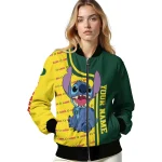 customized oregon ducks stitch laughing green bomber jacket best selling