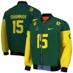 customized oregon ducks team patch green bomber jacket best selling