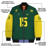 customized oregon ducks team patch green bomber jacket best selling