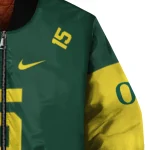 customized oregon ducks team patch green bomber jacket best selling