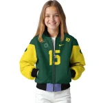 customized oregon ducks team patch green bomber jacket best selling