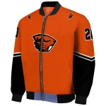 customized oregon state beavers chevron style orange bomber jacket best selling