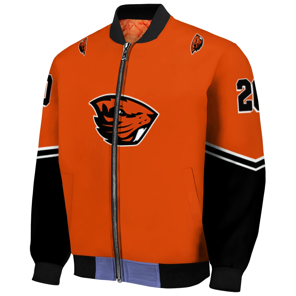 customized oregon state beavers chevron style orange bomber jacket fashion forward customized oregon state beavers chevron style orange bomber jacket fashion forward