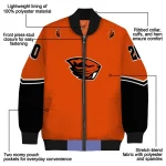 customized oregon state beavers chevron style orange bomber jacket best selling