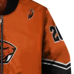customized oregon state beavers chevron style orange bomber jacket best selling