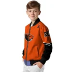 customized oregon state beavers chevron style orange bomber jacket best selling