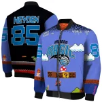 customized orlando magic mario blocks blue black bomber jacket best selling