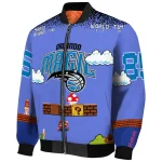 customized orlando magic mario blocks blue black bomber jacket best selling