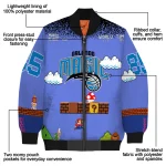 customized orlando magic mario blocks blue black bomber jacket best selling