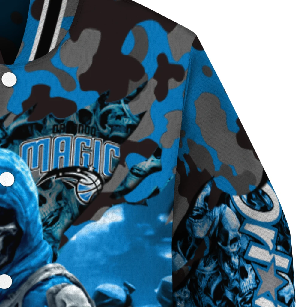 customized orlando magic skull horde blue varsity jacket premium grade customized orlando magic skull horde blue varsity jacket premium grade
