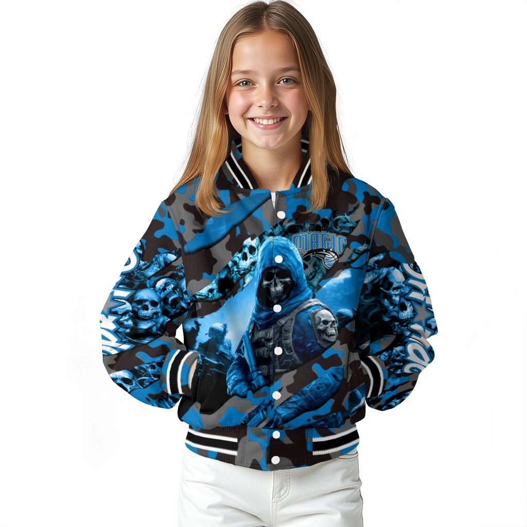 customized orlando magic skull horde blue varsity jacket top rated customized orlando magic skull horde blue varsity jacket top rated