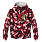 customized ottawa senators camouflage mashup red windbreaker jacket best selling