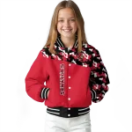 customized ottawa senators flag scratch effect red varsity jacket best selling