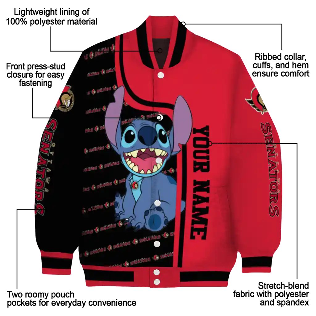 customized ottawa senators stitch laughing red varsity jacket new arrival customized ottawa senators stitch laughing red varsity jacket new arrival