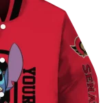 customized ottawa senators stitch laughing red varsity jacket best selling