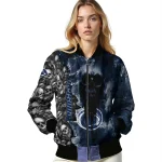customized penn state nittany lions skull cluster blue bomber jacket best selling