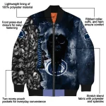 customized penn state nittany lions skull cluster blue bomber jacket best selling