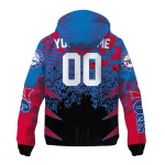 customized philadelphia 76ers brick motion blue black windbreaker jacket best selling