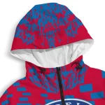customized philadelphia 76ers brick motion blue black windbreaker jacket best selling