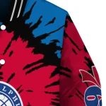 customized philadelphia 76ers burst splatter blue varsity jacket best selling