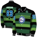 customized philadelphia 76ers clover green lines green black varsity jacket best selling