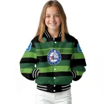 customized philadelphia 76ers clover green lines green black varsity jacket best selling