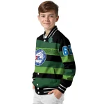 customized philadelphia 76ers clover green lines green black varsity jacket best selling