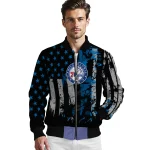 customized philadelphia 76ers star stripes blue black bomber jacket best selling
