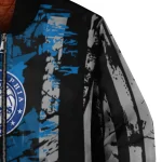 customized philadelphia 76ers star stripes blue black bomber jacket best selling